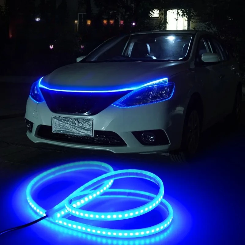 

LED car hood atmospheric light bar waterproof car exterior decorative lighting decorative headlights ambient light 12V universal