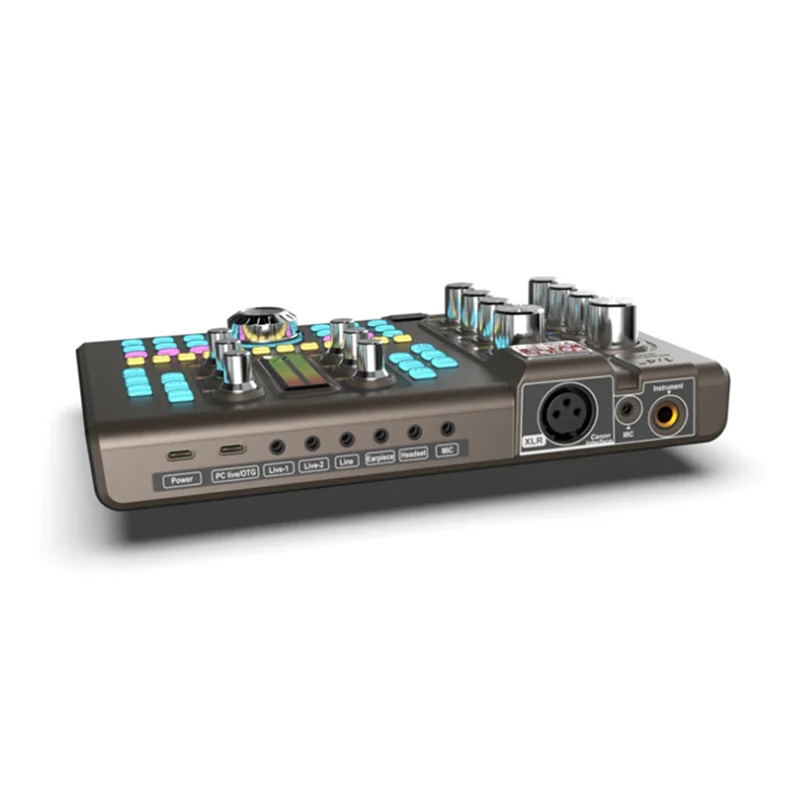 For OUTDOOR Live Broadcast Sound Card Featuring Bluetooth Stereo Five-Channel Audio Singing Support
