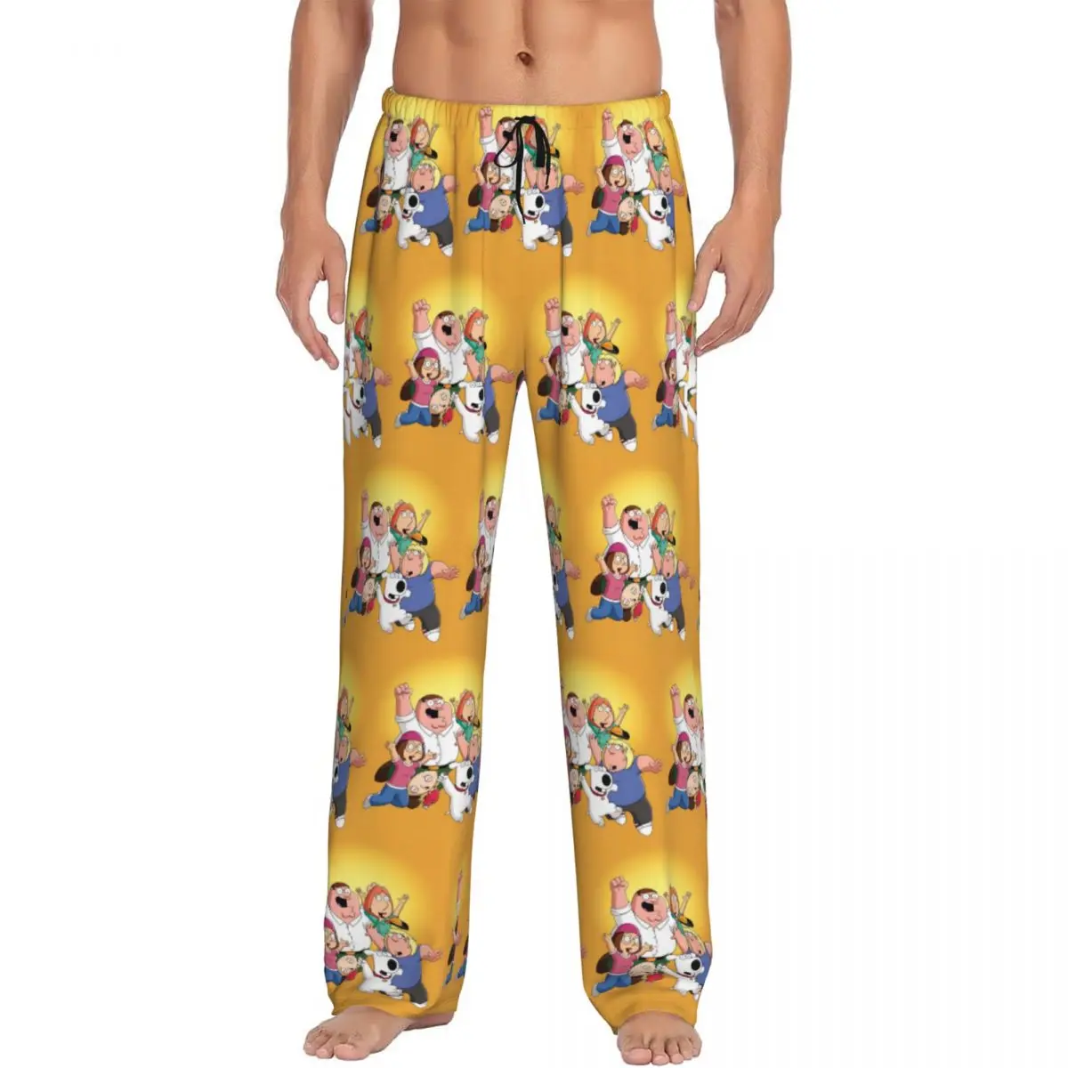 

Custom Families Pajama Pants Men's Funny Cartoon Sleepwear Lounge Sleep Bottoms Stretch with Pockets