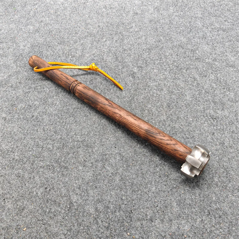 Vintage Hexagonal Bone Hammer for Fitness, Car Self-Defense, Window-Breaking Safety Hammer, Gourd Hammer, Cold Collection, Marti