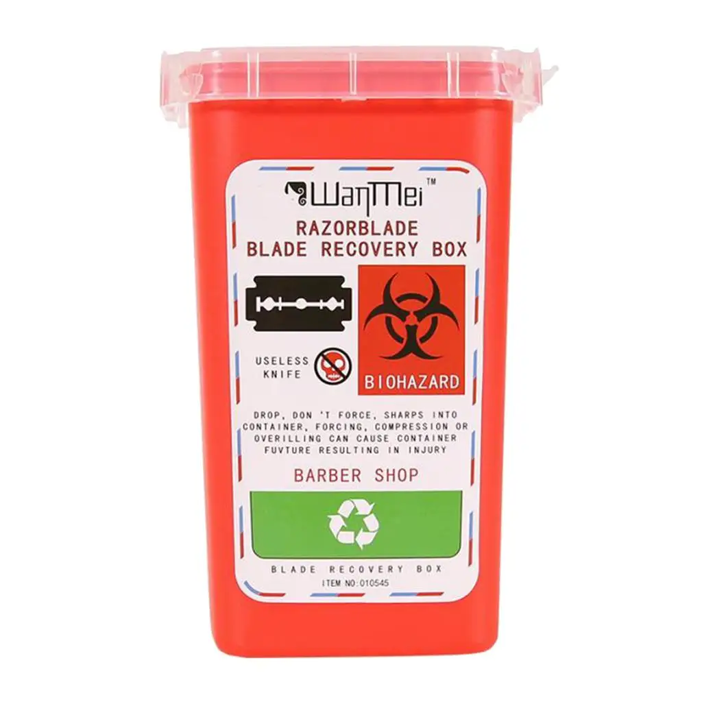 2-6pack Plastic Small Sharps Biohazard Needles Disposal Container Bin Red