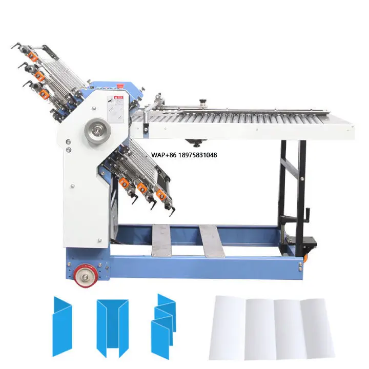 Economic Brochure Folding Machine Zigzag Fold Paper Folder Cosmetic Leaflet Folding Machine