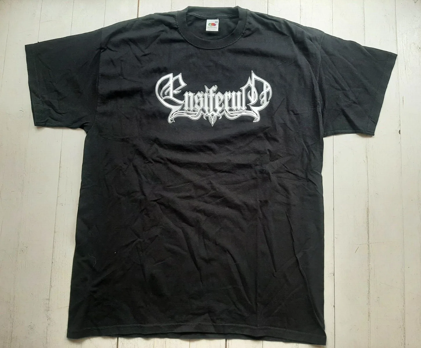 ENSIFERUM Logo Vintage 2000s T Shirt XL Black Death Folk Metal LP Finntroll CD