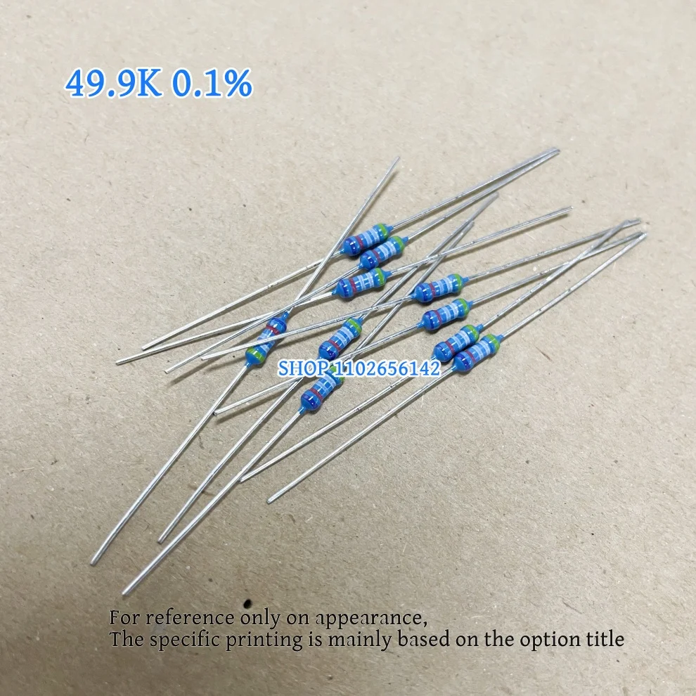 

10PCS Precise resistor 1/4W 0.1% 1K-1M 5.36K 12K 20K 24K 27K 33K 43K 47K 49.9K 51K 56K 62 68 75K 82 91 100K 332K 470K resistance