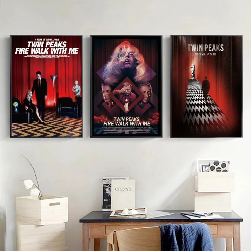 Vintage Classic Twin Peaks Movie Poster High Quality Print Film Canvas Painting Wall Art for Living Room Home Decoration Gifts