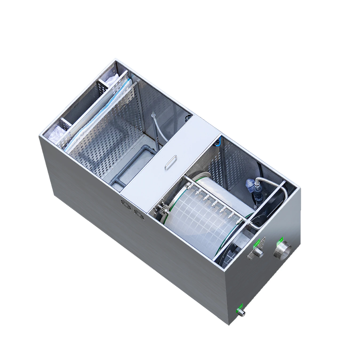 Home Use Koi Pond Filtration System UV Light K5 Bio Filter Stainless Steel Combi Drum Filter For Aquaculture Equipment