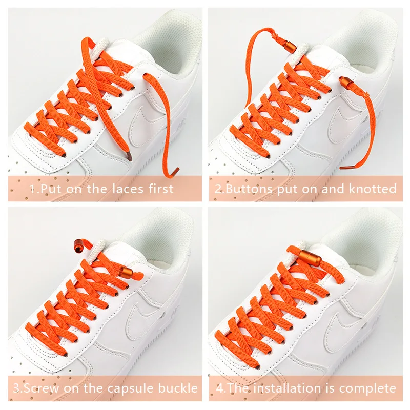 No Tie Shoelaces Flat Elastic Stretch Women Men Couple Children Casual Sneakers Quick Tie Laces Colorful Shoelaces