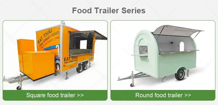 Remolque Carrito De La Comida Callejera Full Size Smoothie Cart Towable 10ft Food Truck Trailer for Sale customize