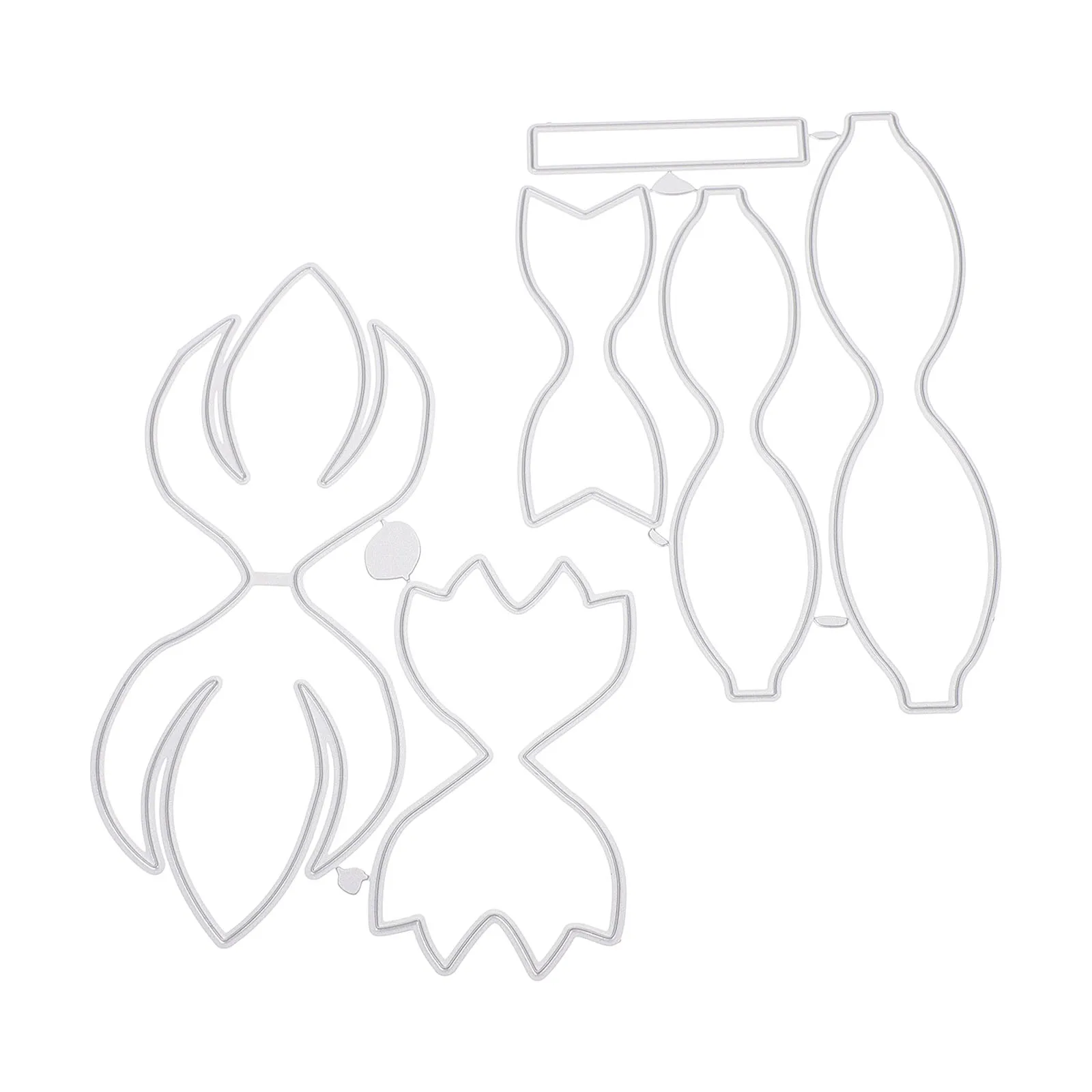

2 set 2 Sets Bowtie Metal Cutting Dies Christmas Hair Bow Diy Tool Carbon Steel Molds Embossing Stencils Craft Making Gift Kids