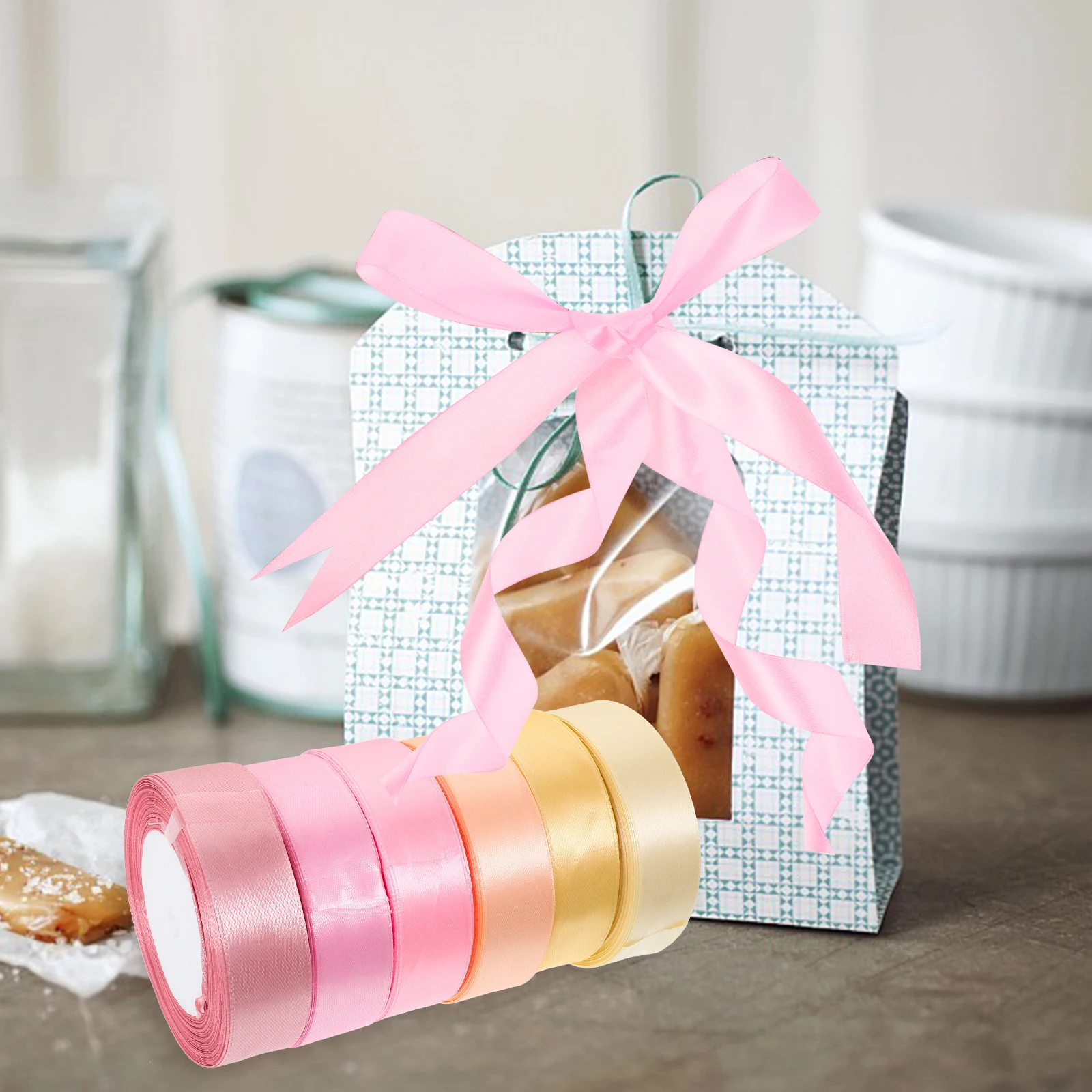 

6 Rolls Webbing Ribbon Wedding Decor Decorations Polyester Diy Crafts