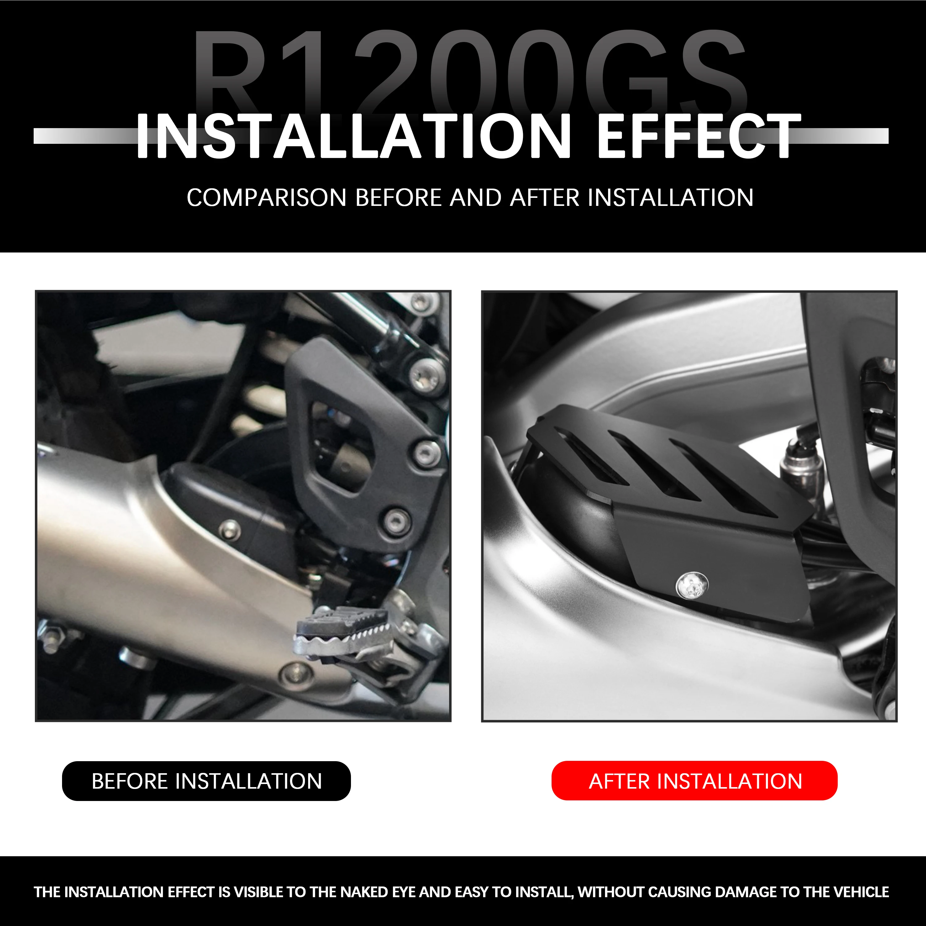 ل BMW R1250GS LC ADV R 1250 GS R1250 GS Adventure R1200GS R1250GS Adv دراجة نارية الألومنيوم العادم رفرف غطاء حماية الحماية