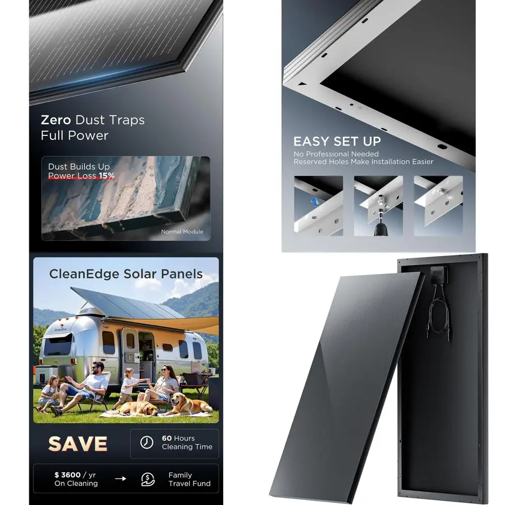 

Солнечные панели 100 Вт, 12/24 В, для работы при полном солнечном свете, не требующие обслуживания, монокристаллические, КПД 25%, для автодомов, морского транспорта, крыш, домов и автономных систем