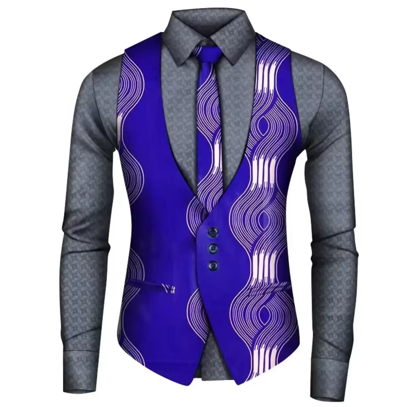 Afrykański bawełniany zestaw m – Men Formal Wear With Tie recenzja i cena