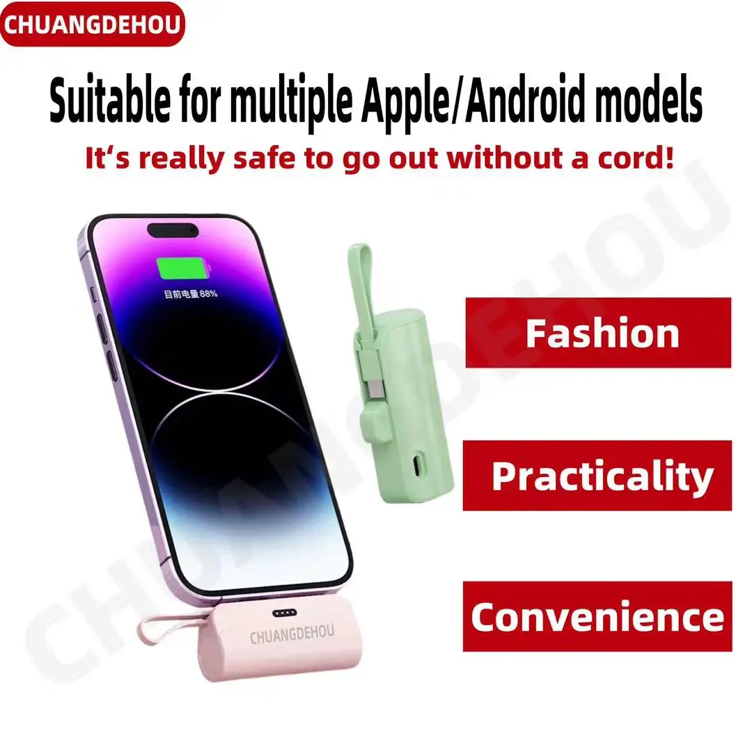 Mini power bank fast charging large capacity 10000mah fast charging mobile power supply iPhone Type-C emergency external battery