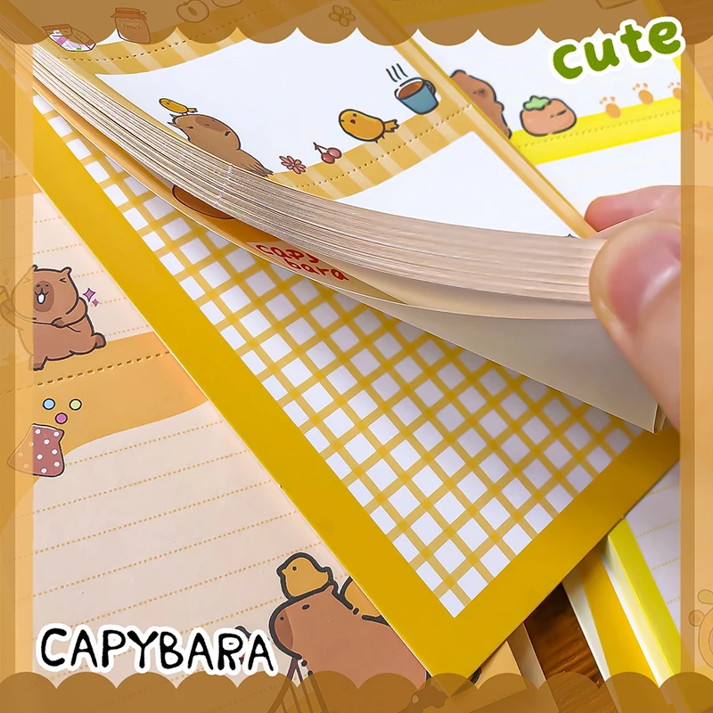 journaling supplies  Aesthetic Office accessories to do list Scratch paper Kawaii Stationery supplies capybara Notepad memo pad