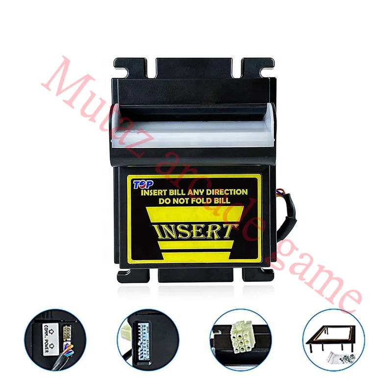 Top TB74 Bill Acceptor หลาย International สกุลเงินธนบัตรเงินตัวเลือก DC 12V สำหรับซักผ้าเครื่องนวด