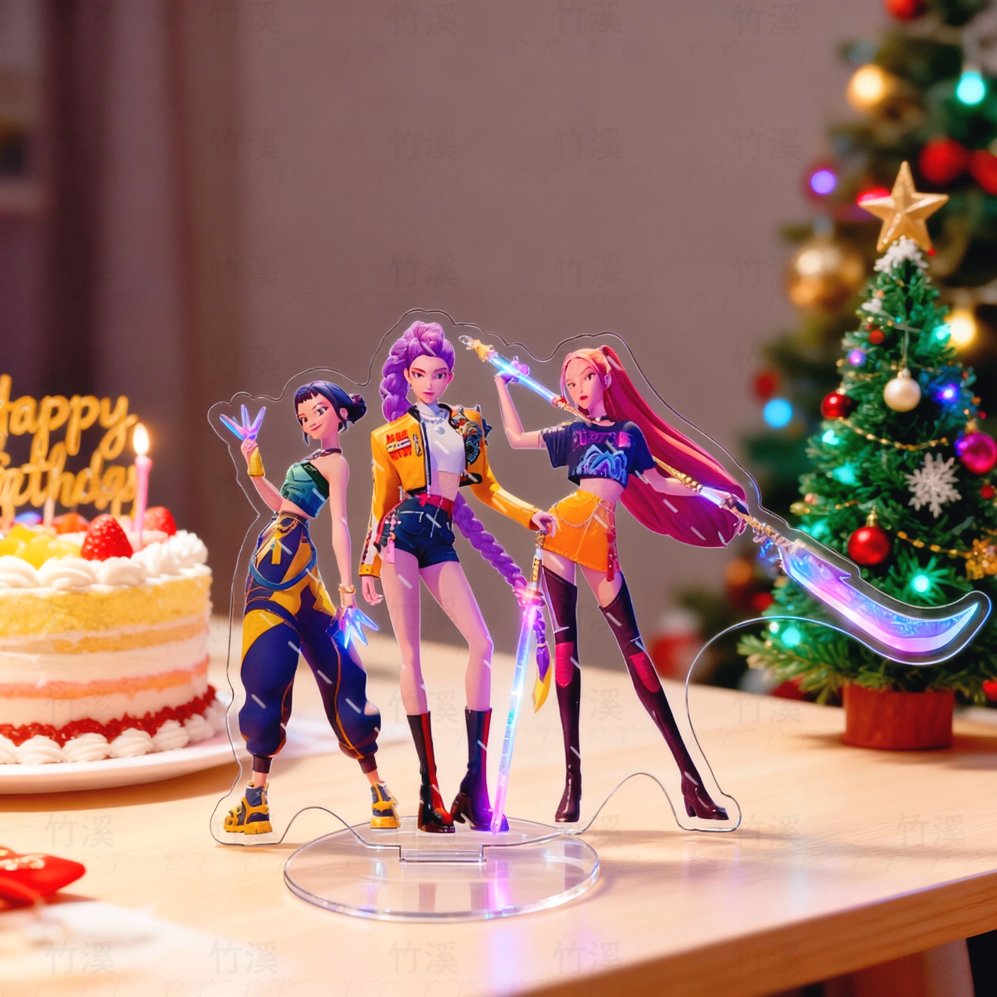 Anime KPop Demon Hunters Figure, Acrylic Stand, Rumi Mira Zoey Model,  Birthday Table Decoration, Christmas Gift for Fans