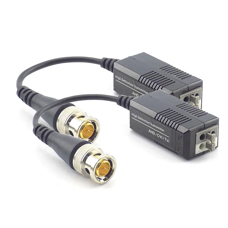 Transceptor pasivo de vídeo UTP, dispositivo Balun trenzado CCTV, 720P HD, CVI/TVI/AHD, cámara macho BNC a UTP, ACCESORIOS CCTV, 1 par