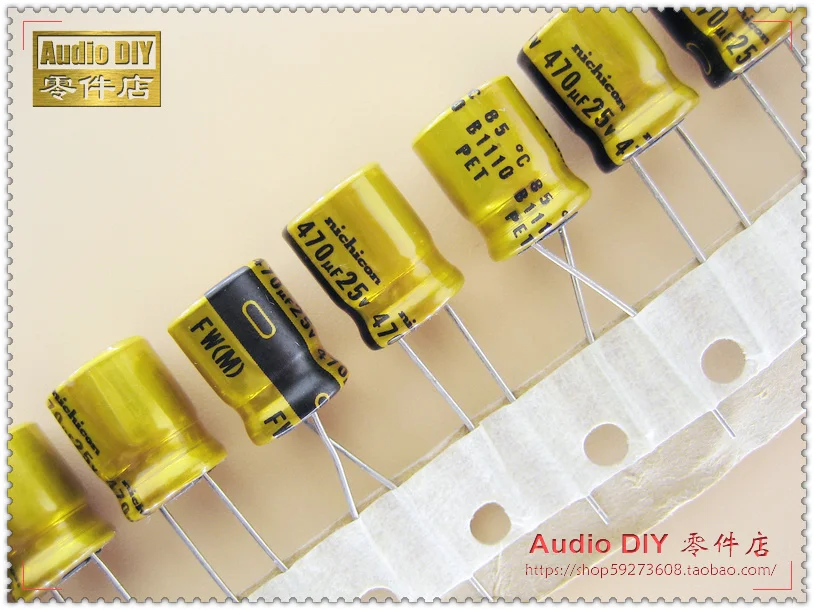 2023 hot sale 10pcs/30pcs Nichicon FW series 470uF/25V electrolytic capacitor for audio free shipping