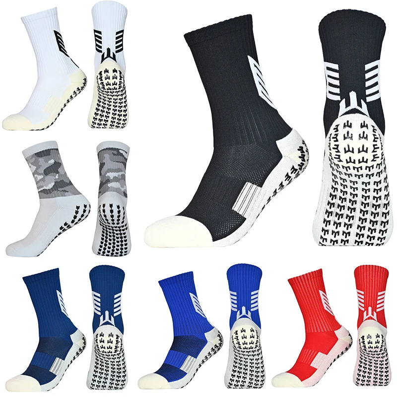 2024  Football Socks Basketball Sports Socks Towel Bottom Anti Slip Medium Tube Training Adult Running Socks