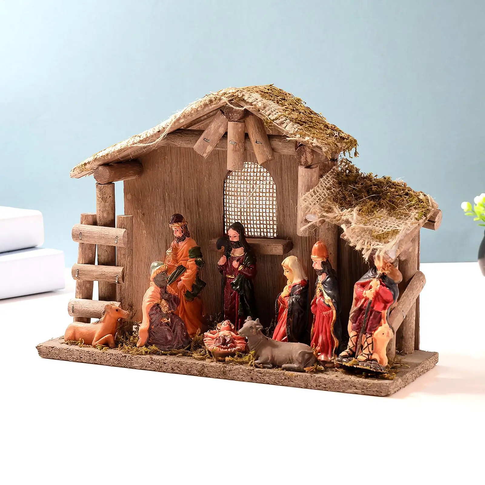 

Christmas Nativity Figures Religious Christmas Ornaments Festive Religious Miniature Figurine Set For Home Windowsill Table