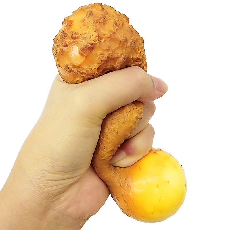 1PC Simulation Fried Chicken Drumstick Squishy Toy Slow Rising Realistic Food Squeeze Toy Boys Girls Birthday Party Favors view 2