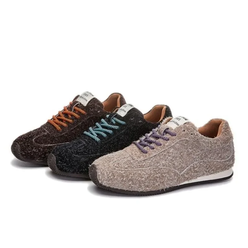 

Женские кроссовки, обувь 2025 года, кожаная женская обувь со снежинками, Нескользящая модная повседневная женская обувь на плоской подошве Forrest Gump