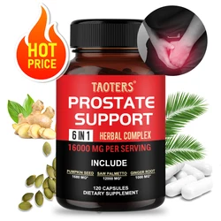 6 in 1 Herbal Capsules - Prostate Supplement, Helps with Urinary Tract Control, Relieves Inflammation, Reduces Urinary Frequency