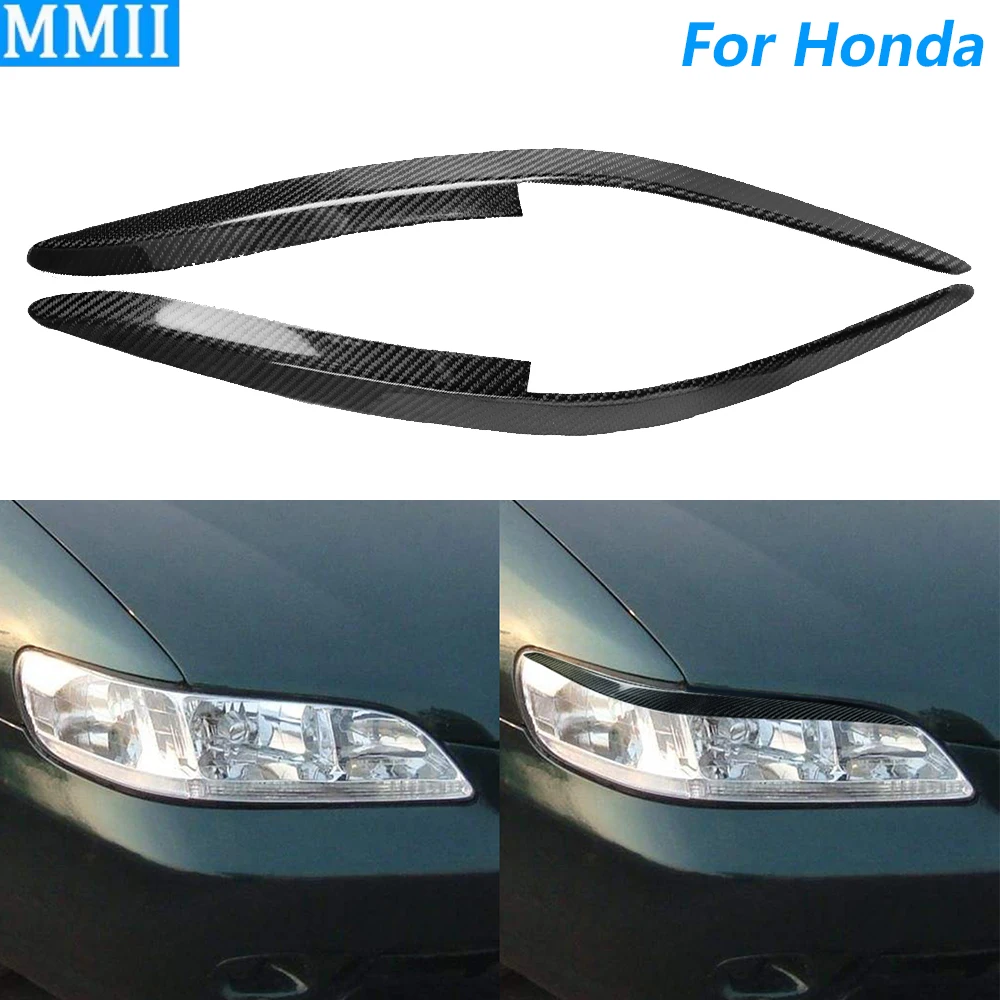 

Для Honda Accord 1998-2002 настоящая сухая передняя фара из углеродного волокна, крышка для век, отделка панели, модификация автомобильных аксессуаров