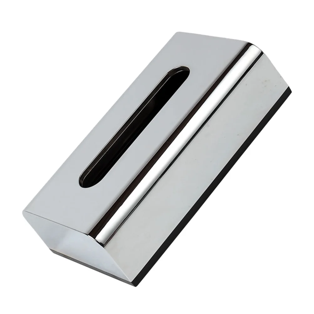 

Silver Plated Tissue Storage Box Modern Minimalist Design for Facial Papers Organizer Desktop Napkin Dispenser Home Decoration