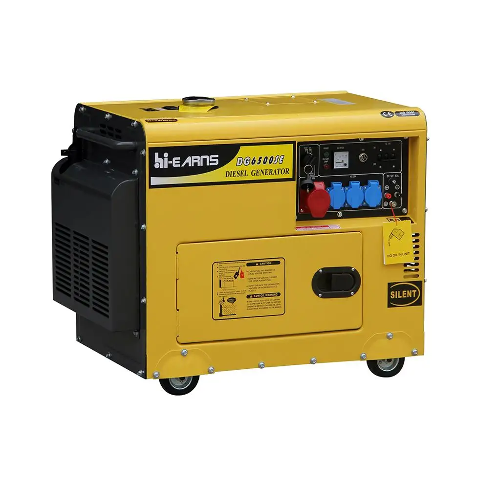 

european sockets 220/380V silent die·sel generator 5KW with ATS hole