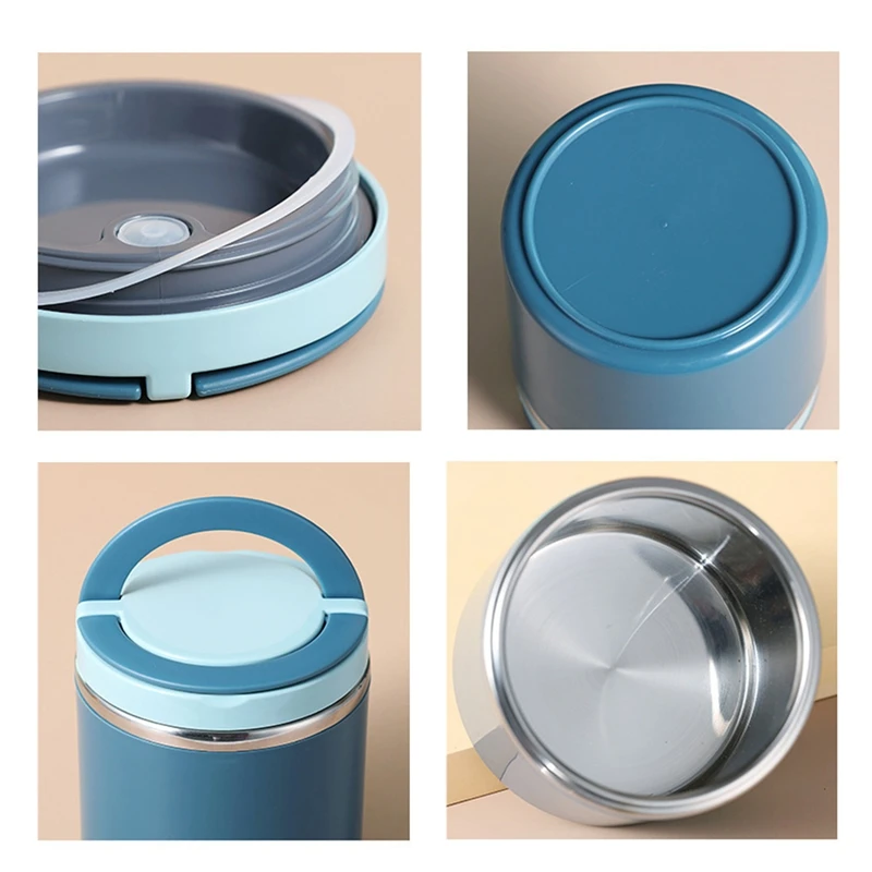 Leakproof Lunch Bento Box Stainless Steel Soup Cup Food Container Thermal Lunch Breakfast Cup