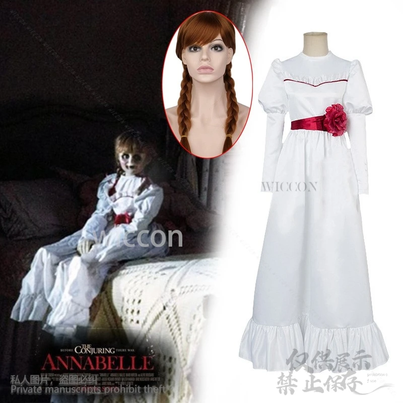 Anime Film Horror Annabal Cosplay Kostuum Jurk Lolita Voor Vrouwen Kinderen Volwassen Kostuums En Pruik Enge Fancy Kerstfeest Outfit