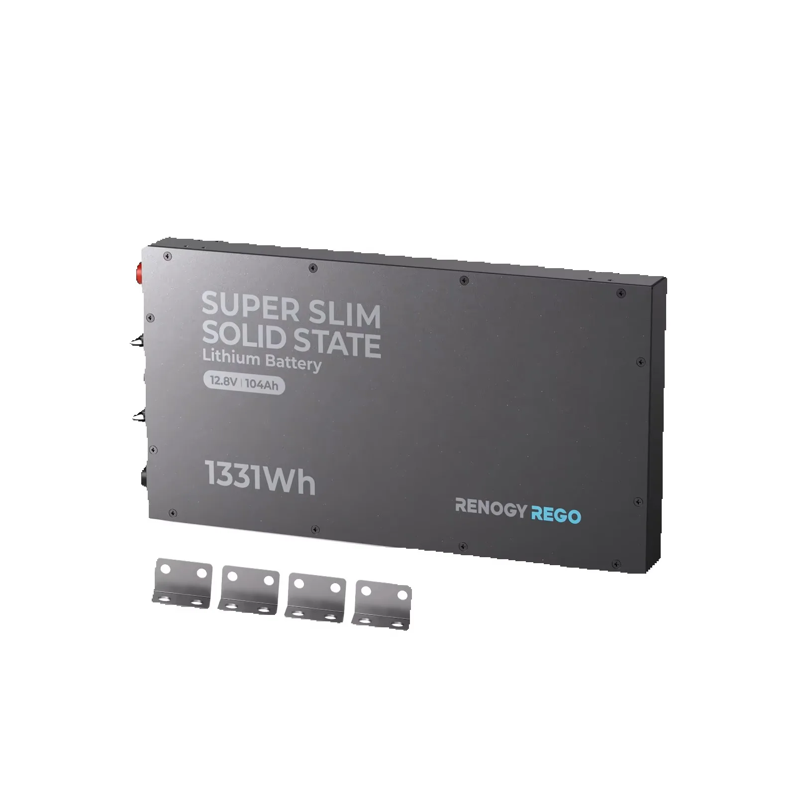 

Renogy 12V 104Ah Lithium LiFePO4 Battery Solid State with BMS, 6000+ Deep Cycles, Super Slim & Safe Design for RV, Marine