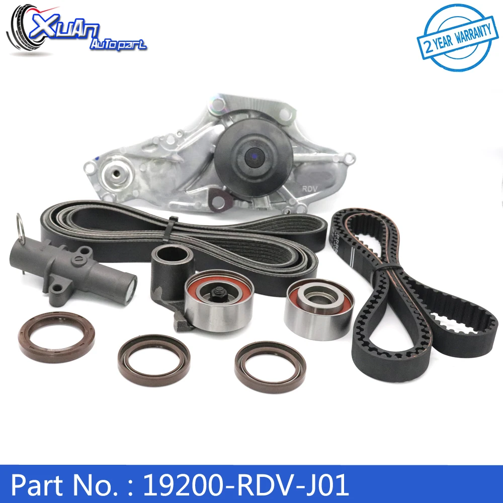 Комплект ремня ГРМ двигателя XUAN, натяжной водяной насос, кулачковое уплотнение коленчатого вала 19200-RDV-J01 для ACURA MDX HONDA ODYSSEY PILOT RIDGELINE 3,5L