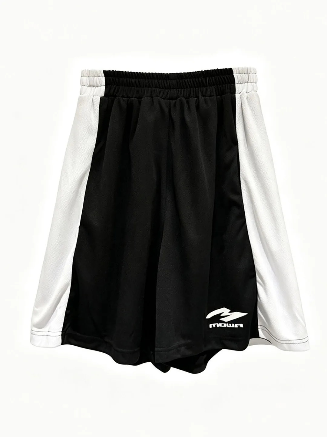 Mowalola American Retro Mesh Shorts Unisex Summer Loose High Street Sporty Contrast Color Block Simple Design Couple's Shorts