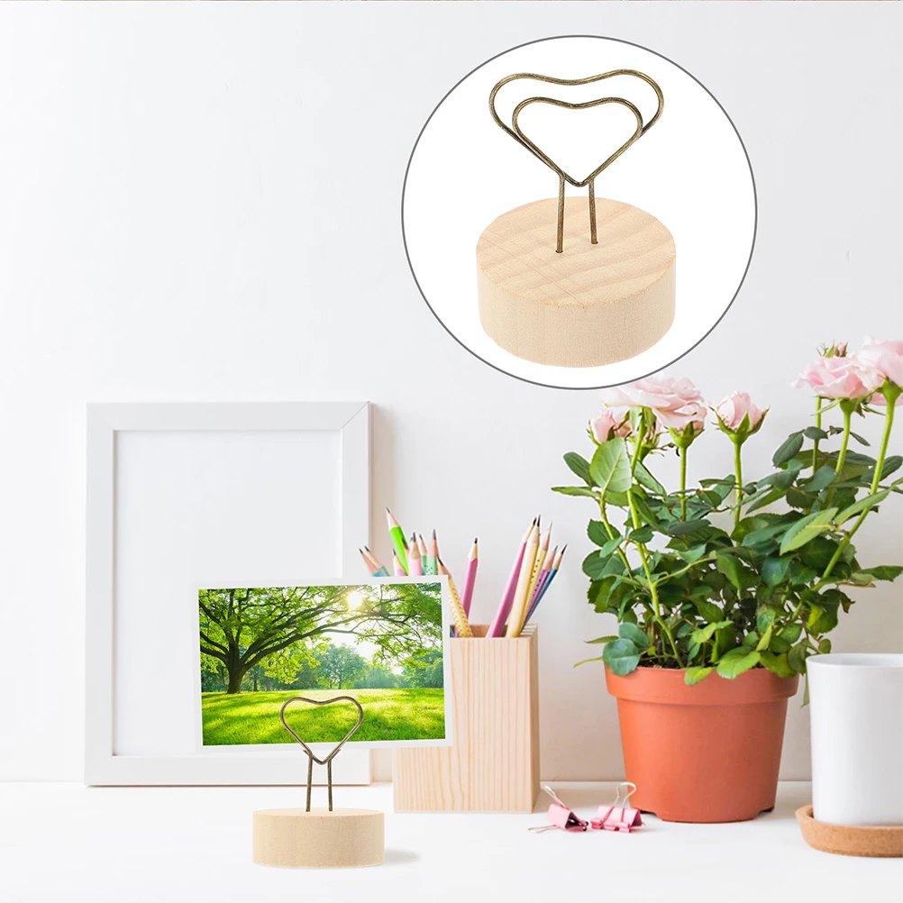 

8 Pcs Holder Photo Folder Note Clip Business Card Table Picture Stand Decorations