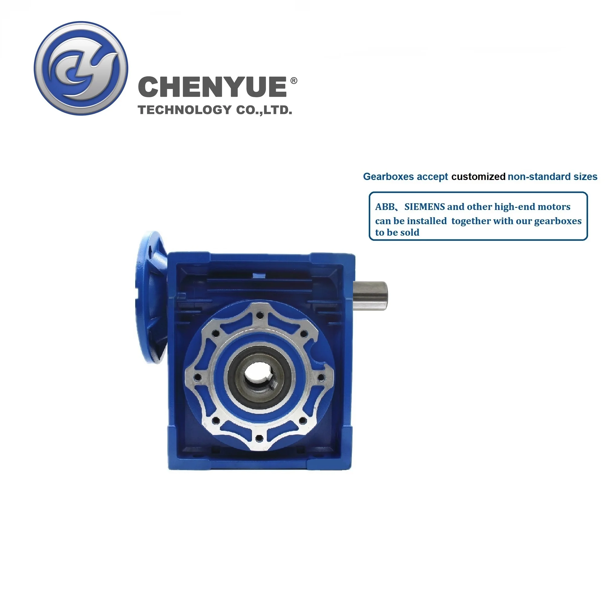 

CHENYUE High Torque Worm Gearbox Speed Reducer Gear Motor NMRV110-VS Input19/24/28/38mm Ratio 5:1/100:1 Tin bronze Worm gear