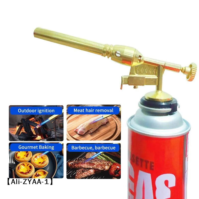 【A】Portable Copper Welding Gas Torch Flame Butane Gas Burner Outdoor Camping BBQ Kitchen Lighter Welding Equipment Flamethrower