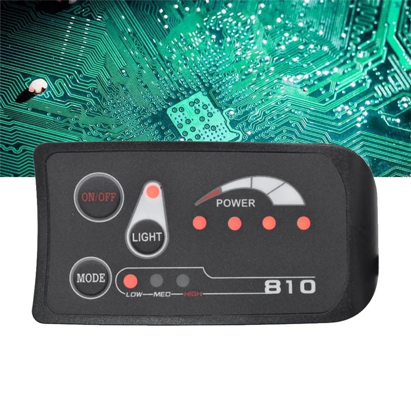 6PIN S810 E-Bike Meter LED Display IP65 36V UART للدراجة الكهربائية دراجة كهربائية متر (36 فولت)