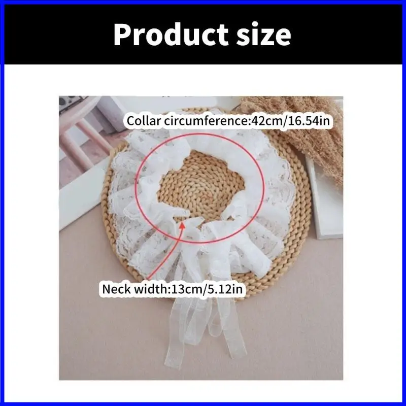 Frauen Vintage Ruffenkragen Steampunk Victorian Spitzenkragen Ruffen Kostüm