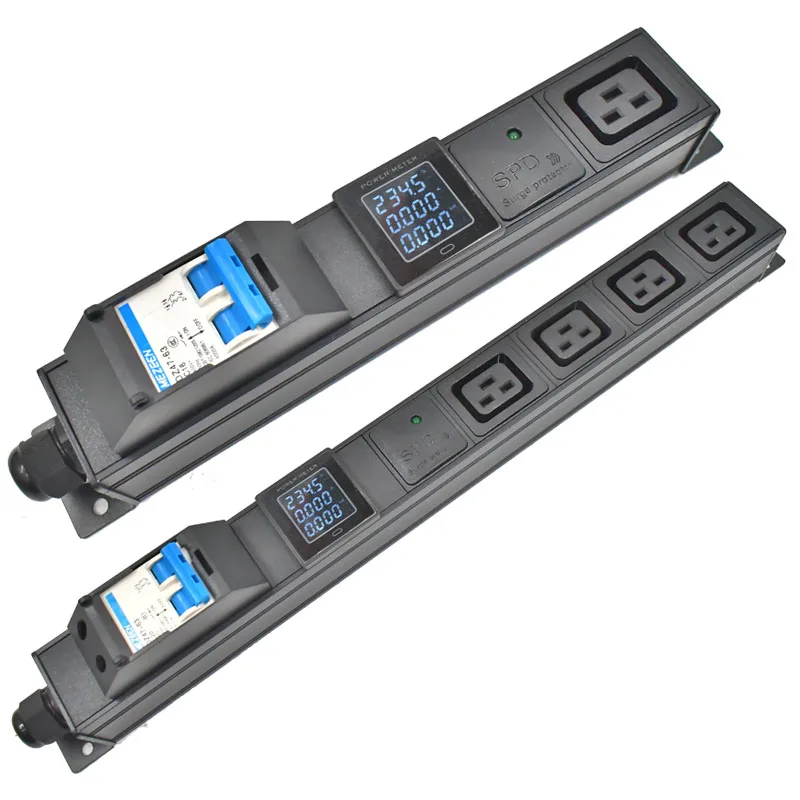 PDU power strip C19 output socket Air switch 16A 4000W 32A 8000W Drag line board Power Distribution Unit meter