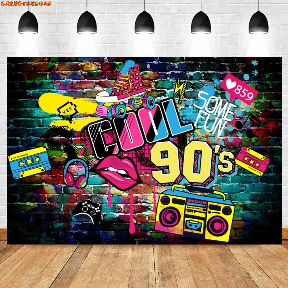 الرجعية إلى 8090s ديسكو حفلة خلفية الهيب هوب الرقص الموسيقى راديو حفلة عيد ميلاد التصوير خلفية ديكور ملصق استوديو الصور