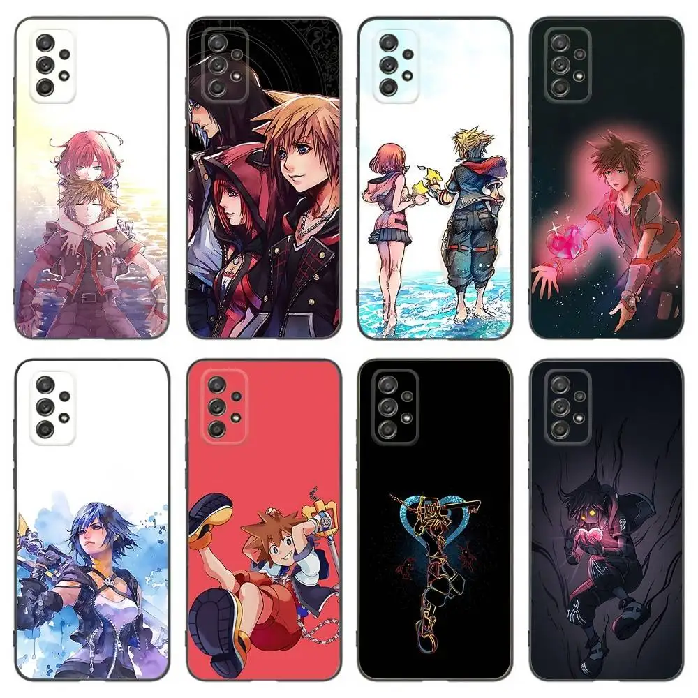 

K-Kingdom Game Hearts Phone Case For Samsung Galaxy A 91,80,73,72,53,52,51,22,5G,Plus,J,Note Soft Black Cover