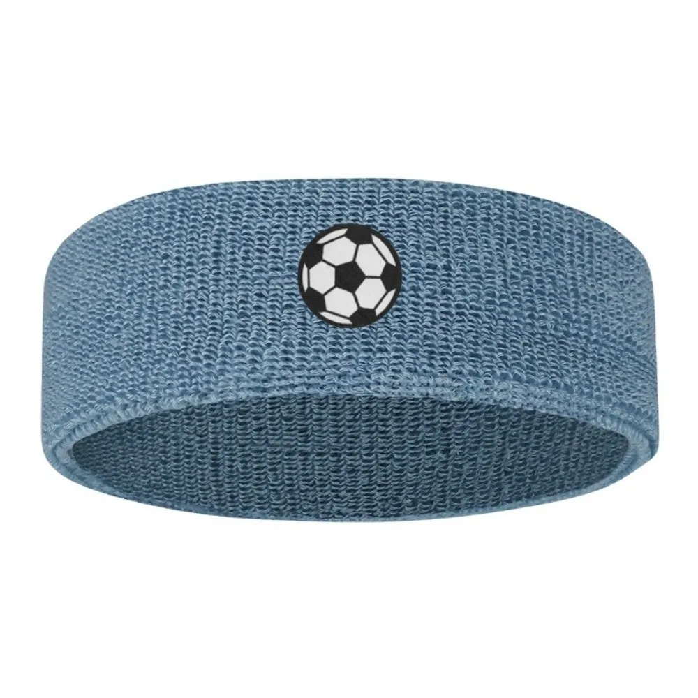 Sweat Absorbing Cartoon Sports Headband Soccer Printed Wicking High Elasticity Sweatband Fashion Soild Color