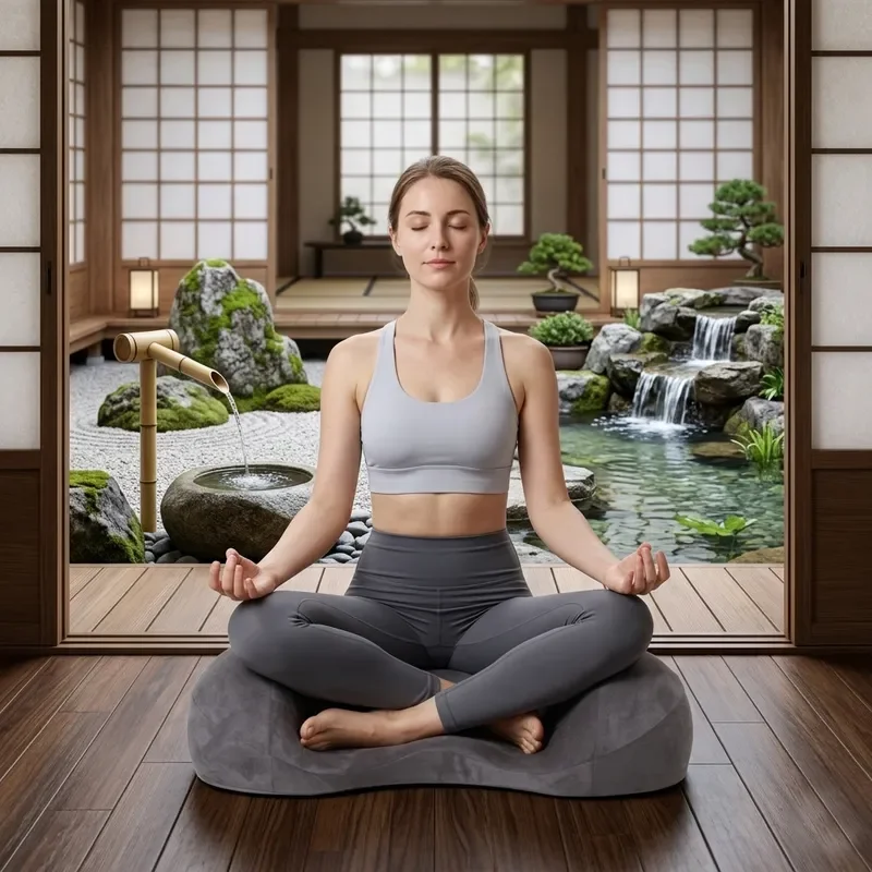 Memory cotton seat cushion High rebound Zen meditation Crab pad Hip protection and decompression Office yoga Comfortable seat