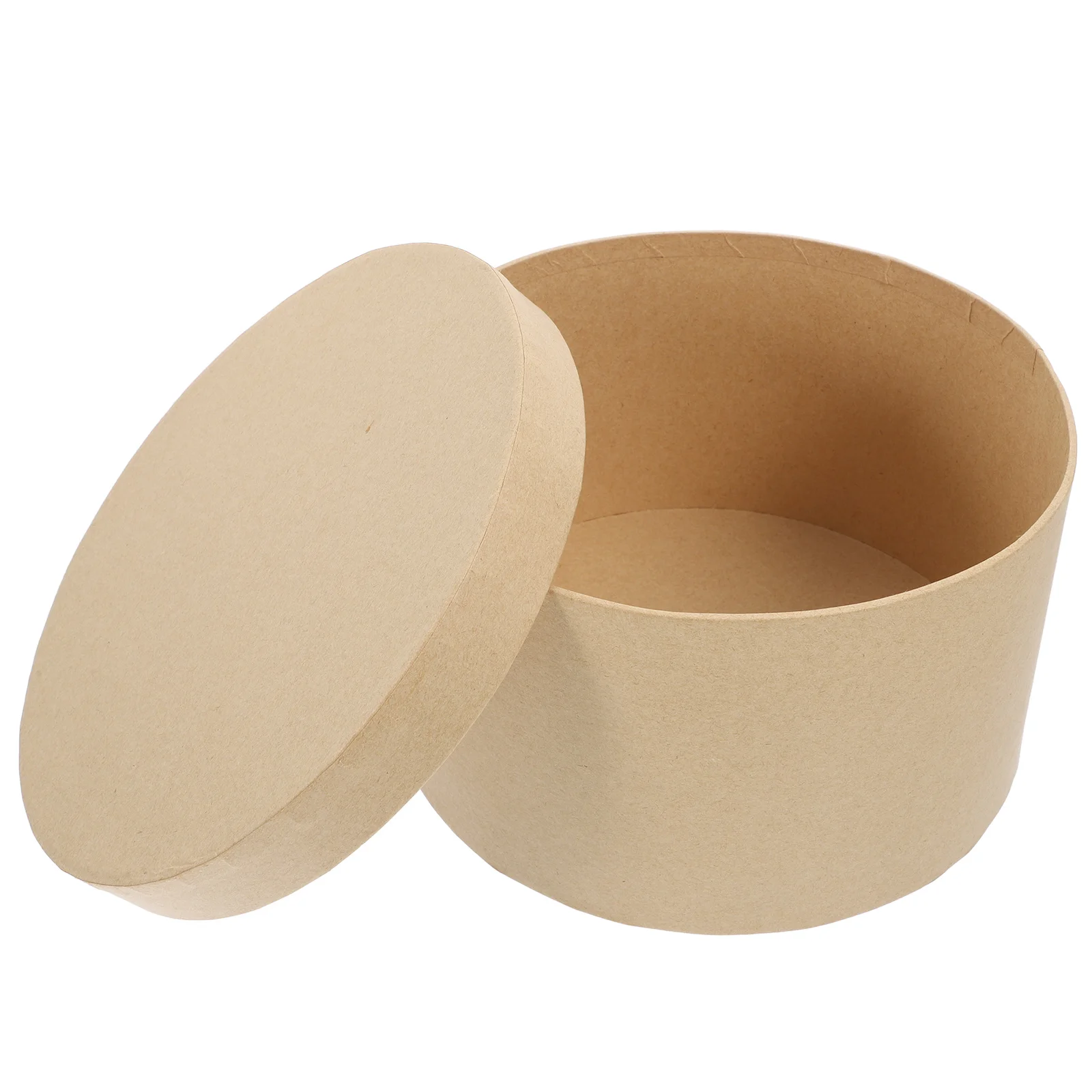 Boîte d'emballage multifonctionnelle en papier Kraft de forme ronde, boîte-cadeau avec couvercle pour produits de cuisson, fleurs, parfum, support d'emballage de cupcakes