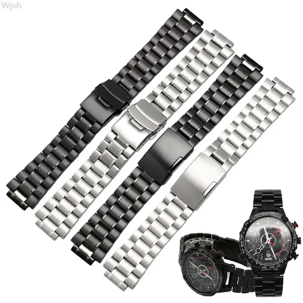 16mm Stainless Steel Watchband for TIMEX Watch Strap TW2R55500 T2N739 T2N721T2N720 Solid Metal Wrist Band Bracelet Accessories