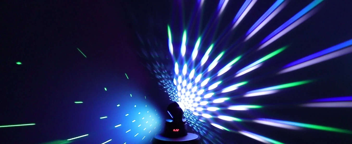 U'King 30W Mini Doppelseitiges Moving Head Licht LED Bühnenlicht RGBW Magic Ball Beam Effektlicht für Bar Disco DJ Party Bankett – Detail 3