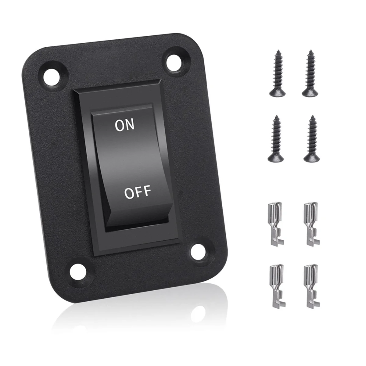 On-Off Switch 12V 20A 4 Pins DPST Rocker Switch Panel RV Light Switch for RV Trailers CampersBoats KCD2-7-201-B1-DZ